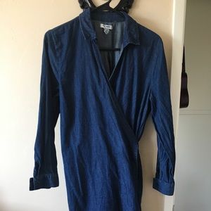 Chambray Wrap Dress